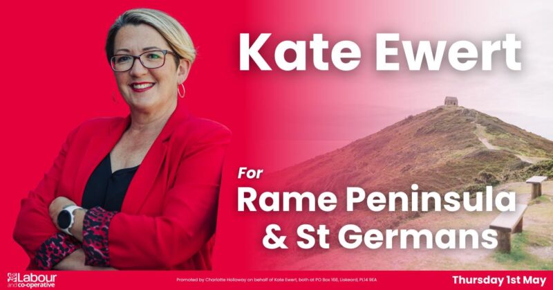 Promoted by Charlotte Holloway on behalf of Kate Ewert, both at PO Box 168, Liskeard, PL14 9EA